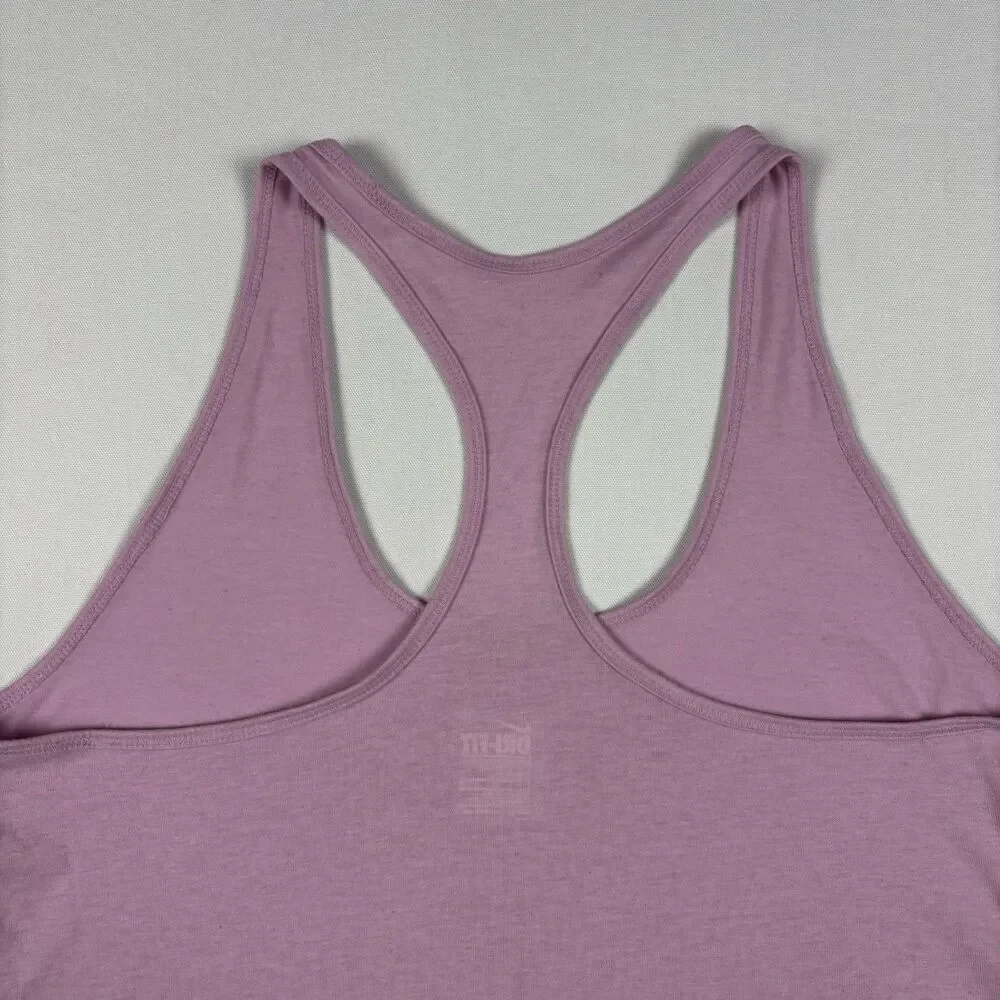 Nike Dri Fit Racerback Training Tank Top Womens L Pink Loose Fit Comfort Stretch